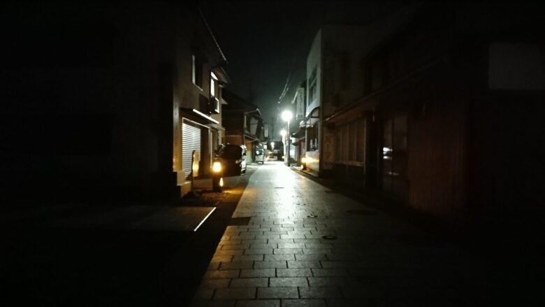 京町回廊の夜の灯