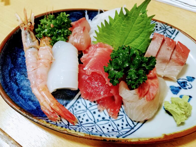 てんつるの刺身盛り合わせ