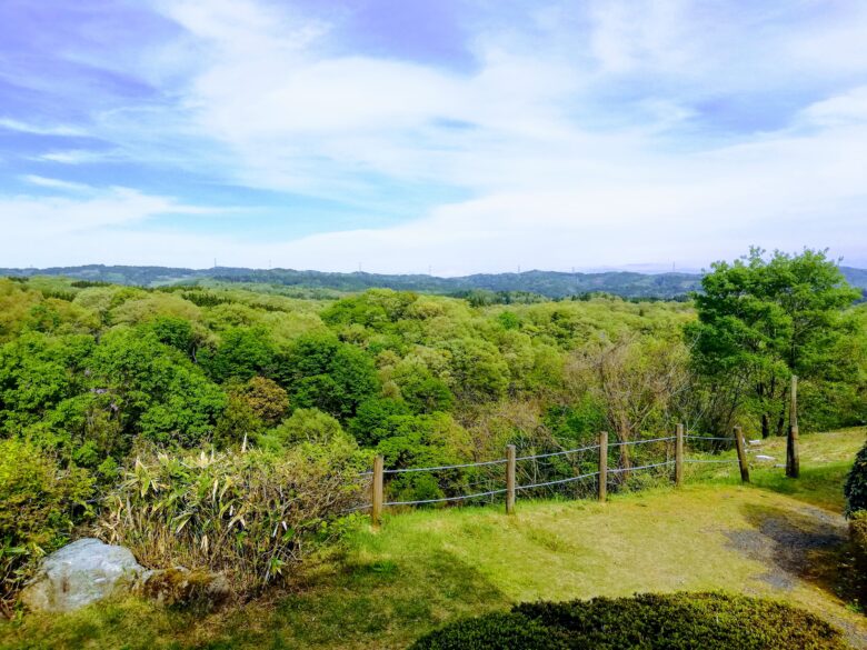 石川県森林公園見晴台の見晴らし