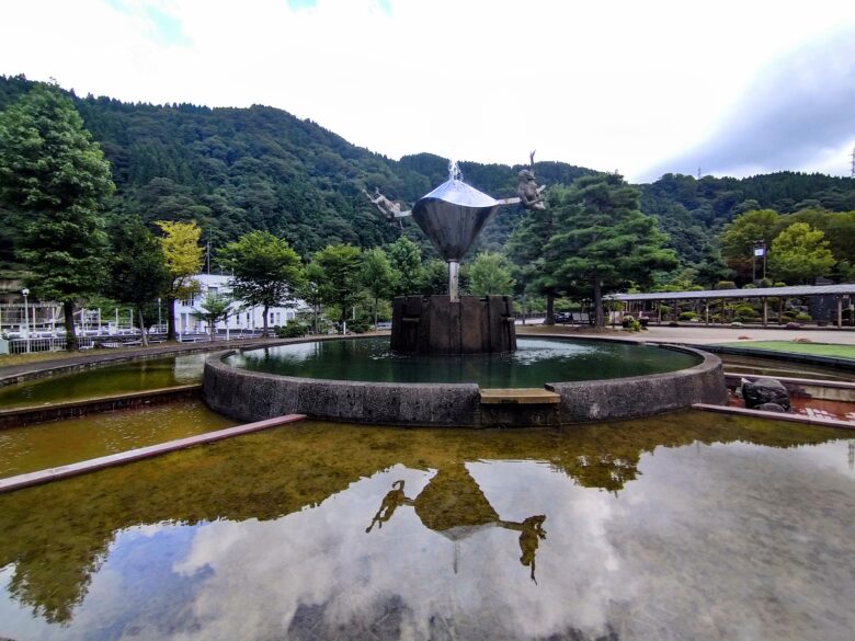 庄川水記念公園の噴水