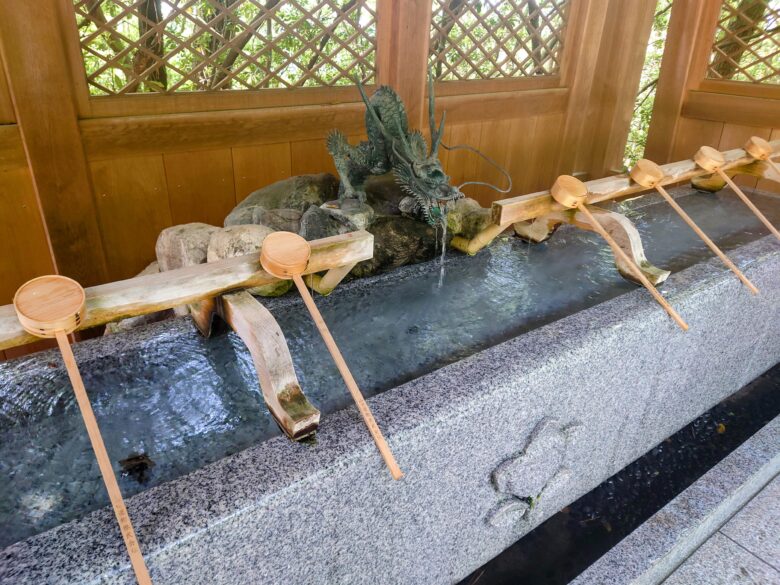 安宅住吉神社の手水舎