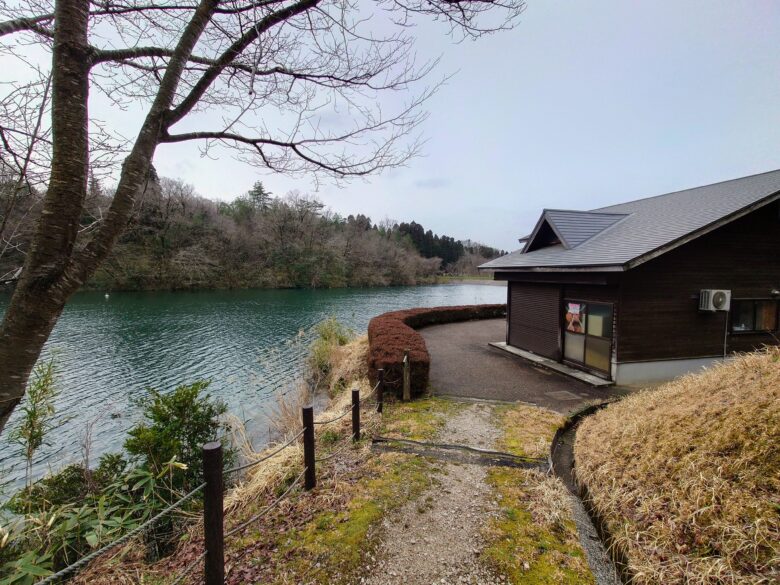 石川県森林公園 南口運動広場のボート乗り場