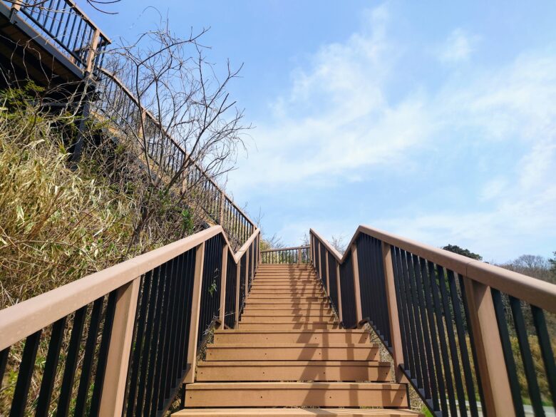 巌門の展望台の階段