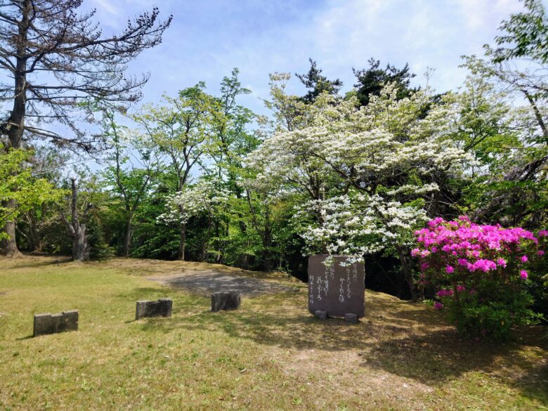 遠島山公園のしらさぎ橋を渡ったところ