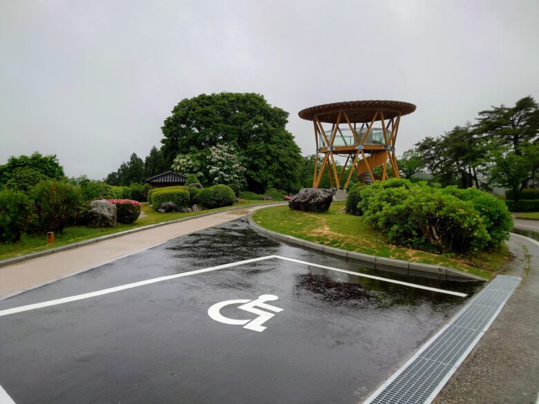 石川県森林公園 見晴台の車椅子駐車場