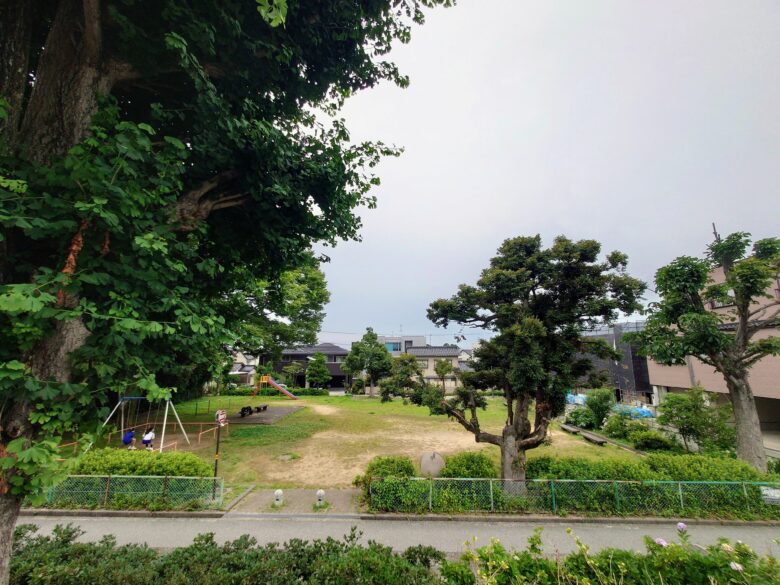 石川県立図書館の隣のすみれ公園