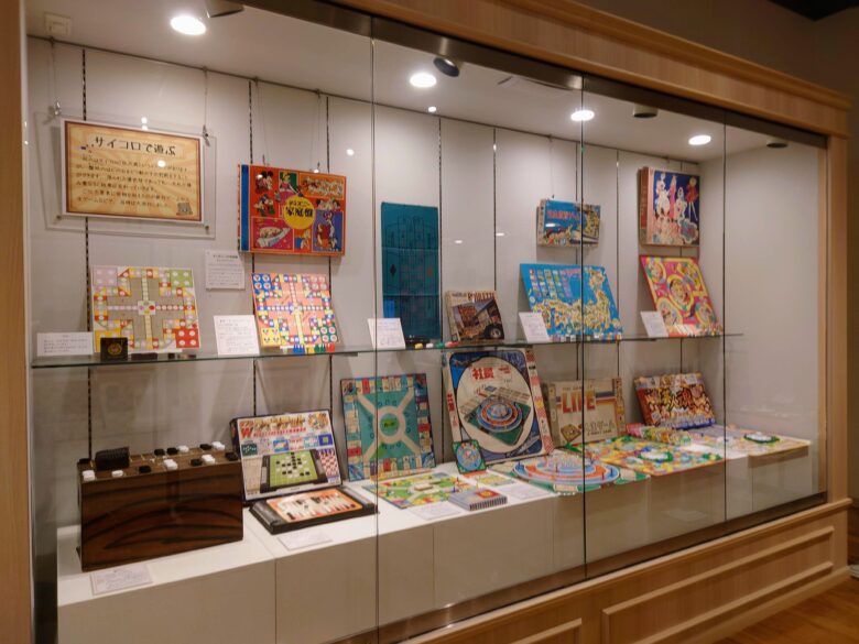 金沢くらしの博物館の企画展のボードゲームの展示