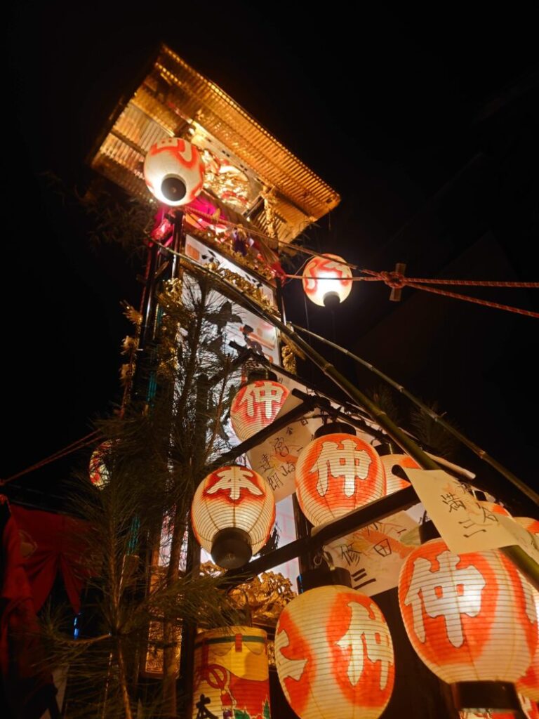 蛸島キリコ祭りの夜の切籠