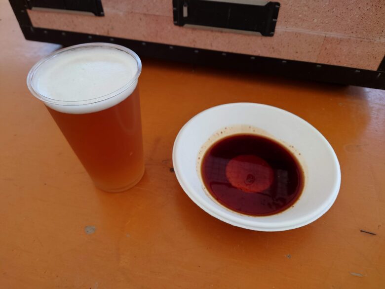 能登牛と秋の味覚市の日本海倶楽部のビール