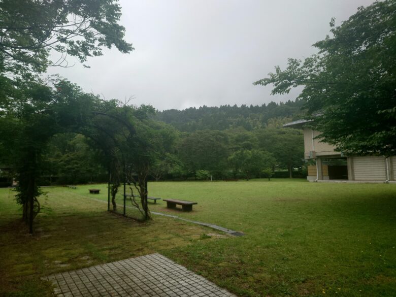 石川県輪島漆芸美術館の広場