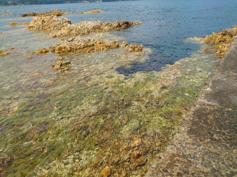 能登赤埼燈台の海