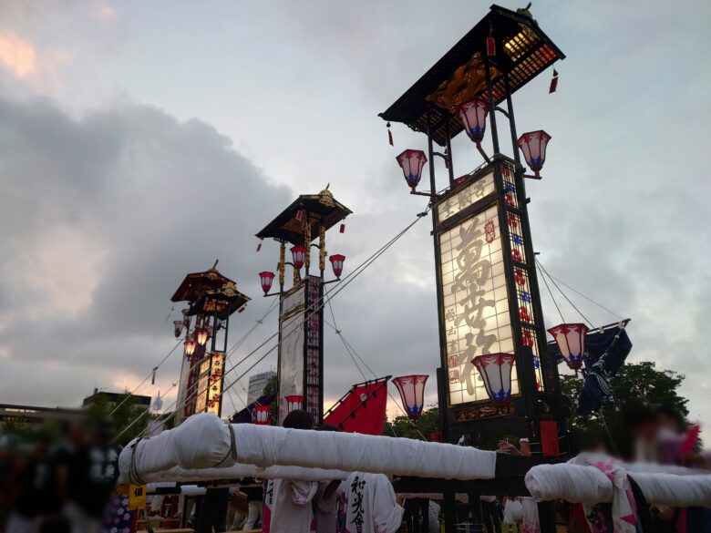 能登復興祈願キリコ大祭の輪島キリ