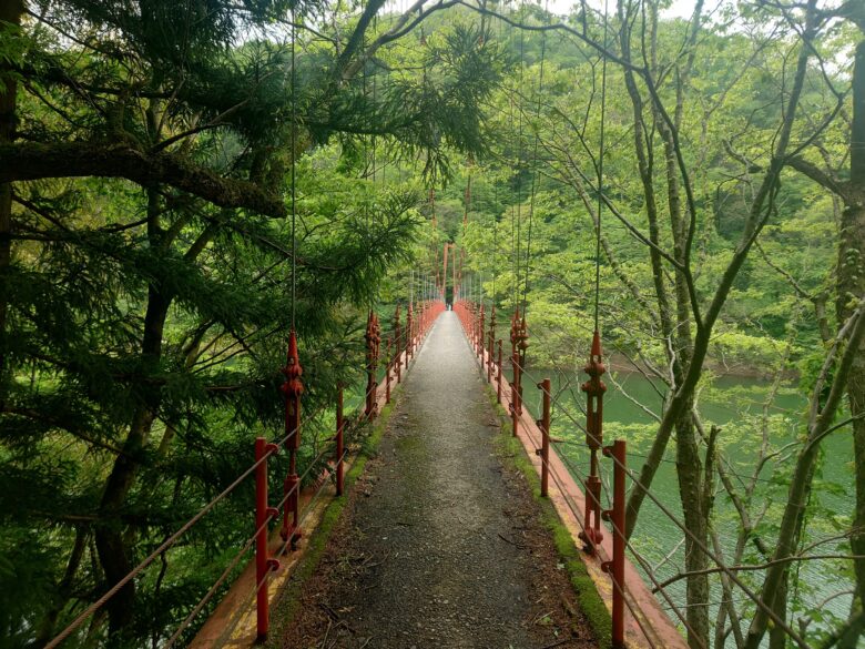 我谷吊橋の通路