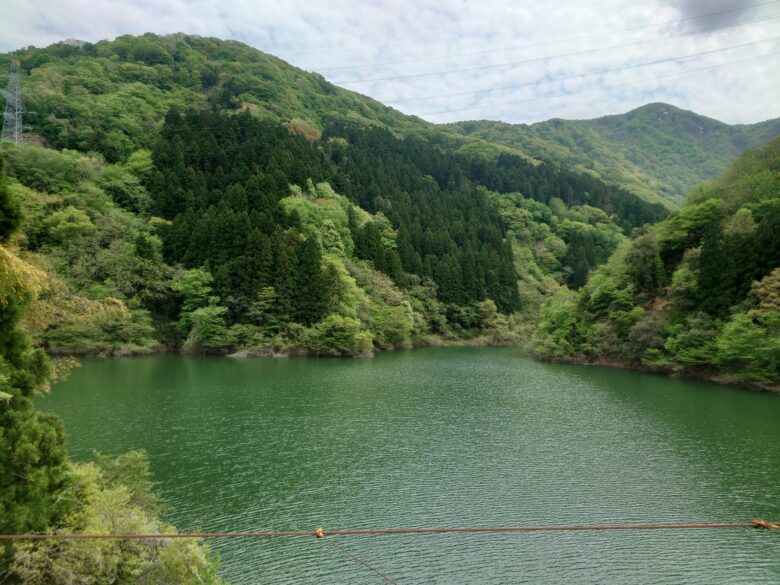 我谷吊橋から望む景色