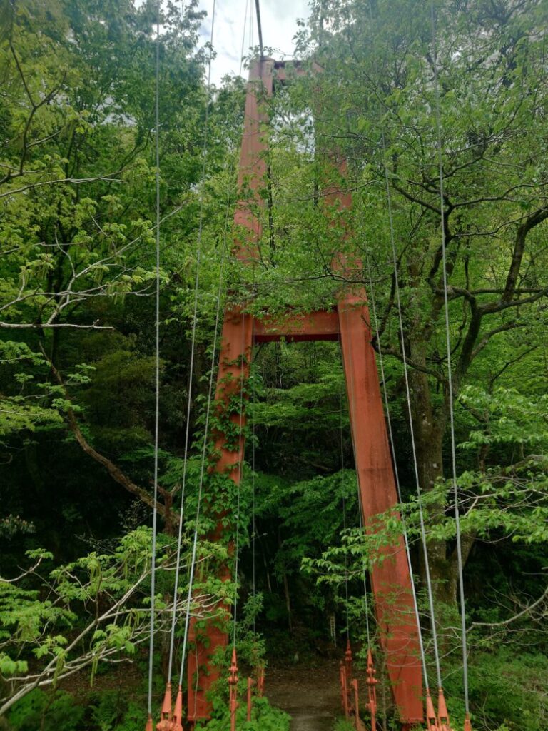 我谷吊橋の上の部分