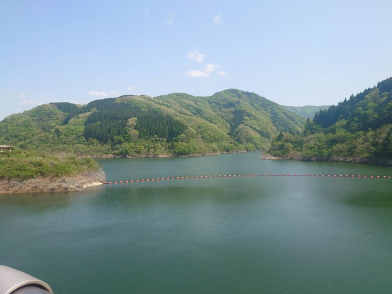 九谷ダムの水の溜まり具合