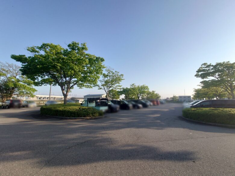 木場潟公園 北園地の駐車場