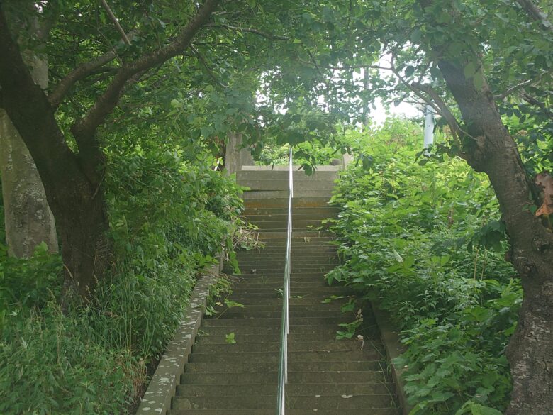 奥津姫神社・白山神社の階段の上部