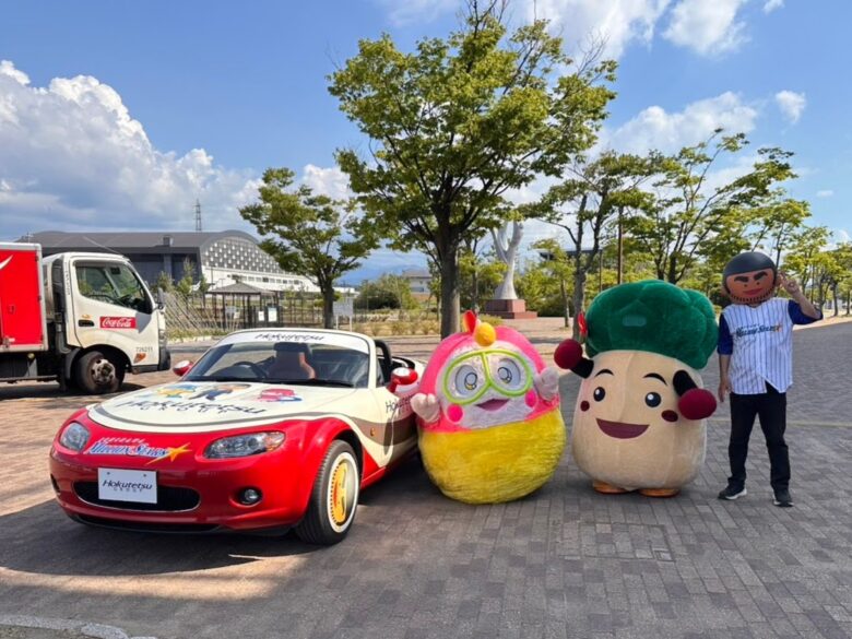 能登復興チャリティゲーム2025のプク丸ちゃんとみつけたろうとタン坊