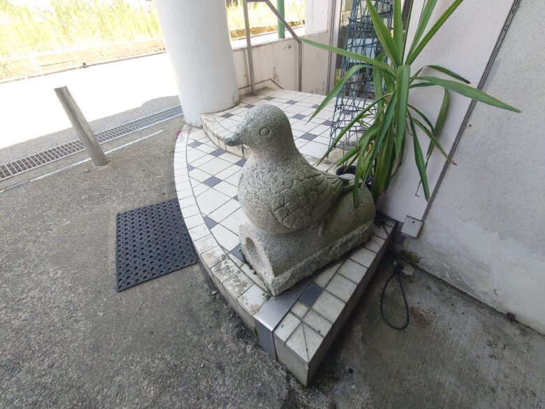 pocapoca諸江の館内入口付近のハト