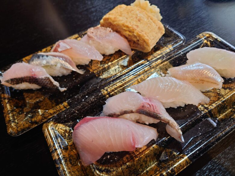 旅音さんののと食堂の津久司さんのお寿司
