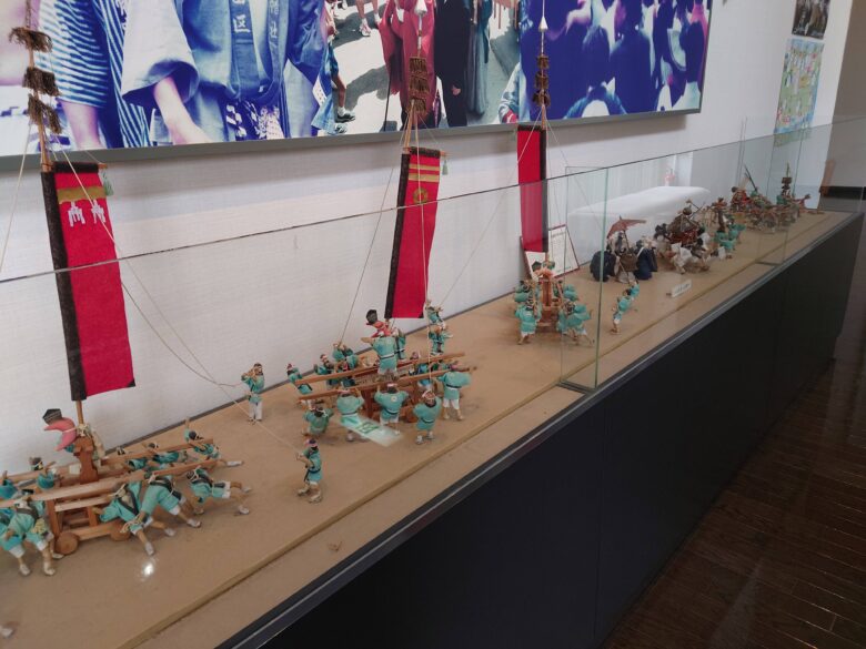 中島お祭り資料館・伝承館のお熊甲祭の模型の展示