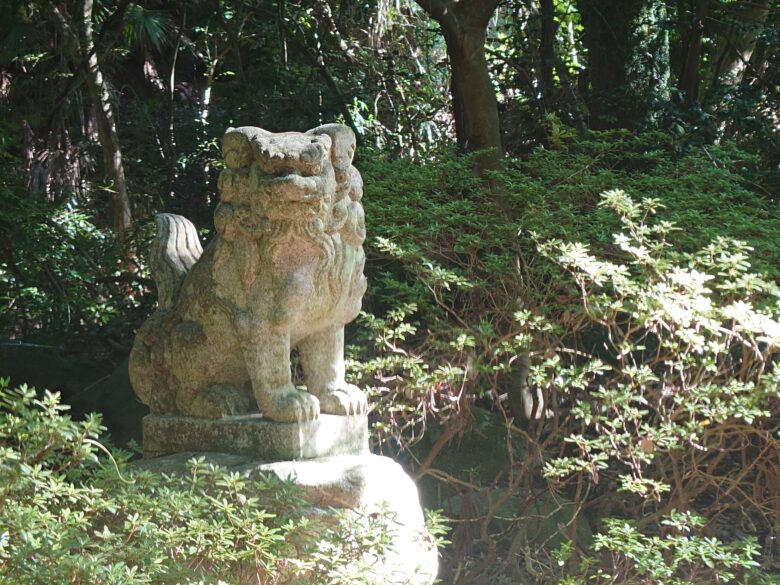 気多大社の大玉神社の狛犬