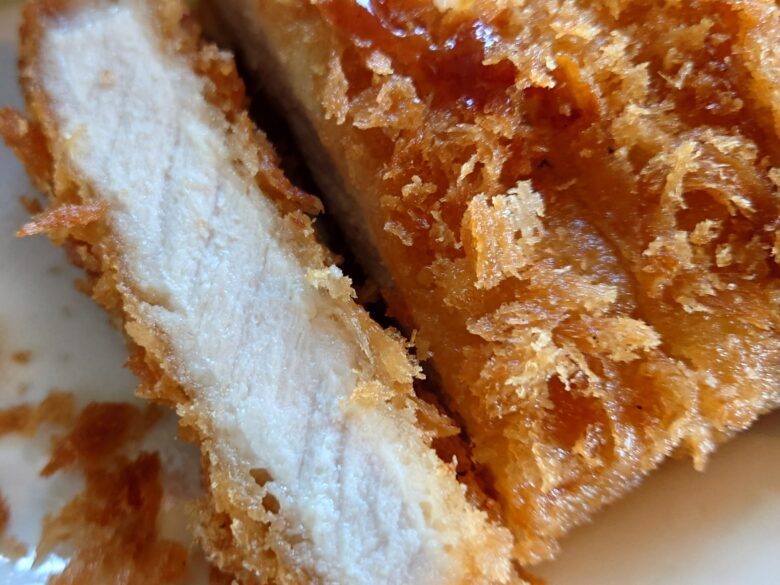 レストラン のとのわ のとんかつ定食のとんかつのアップ