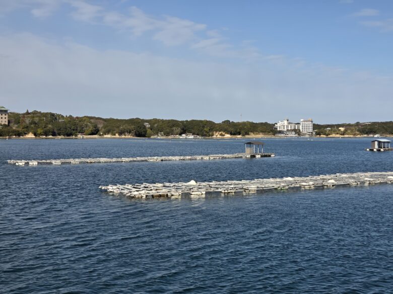 賢島遊覧船から見た釣り場