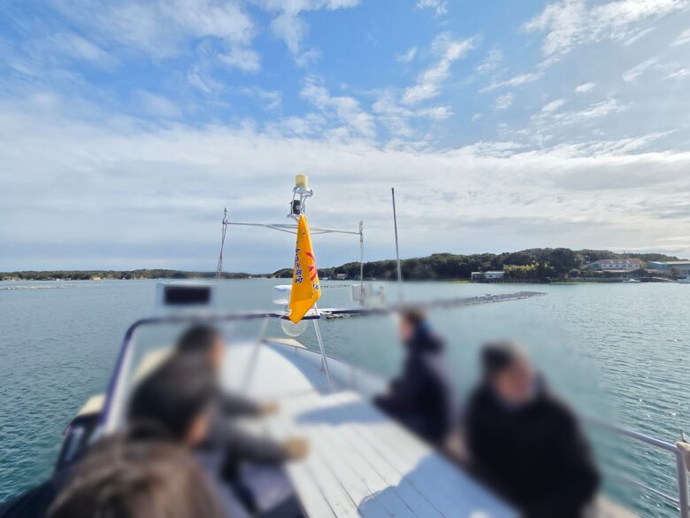 賢島遊覧船の船内の２階