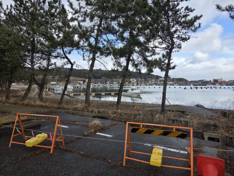 なかじま猿田彦温泉いやしの湯の近くの海辺