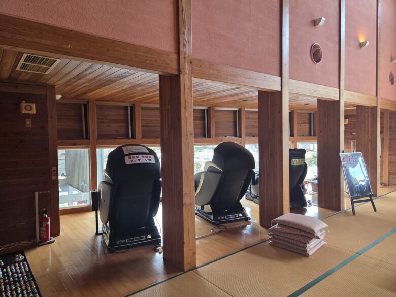 なかじま猿田彦温泉いやしの湯のマッサージチェア