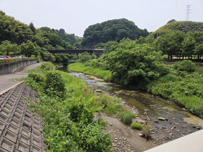 内川スポーツ広場のそばを流れる川