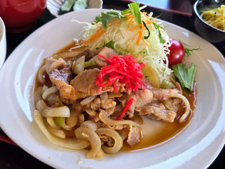 レストランのとのわの生姜焼き定食