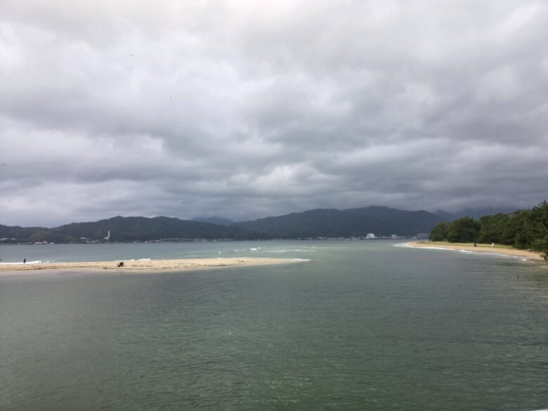 天橋立から見える浜辺