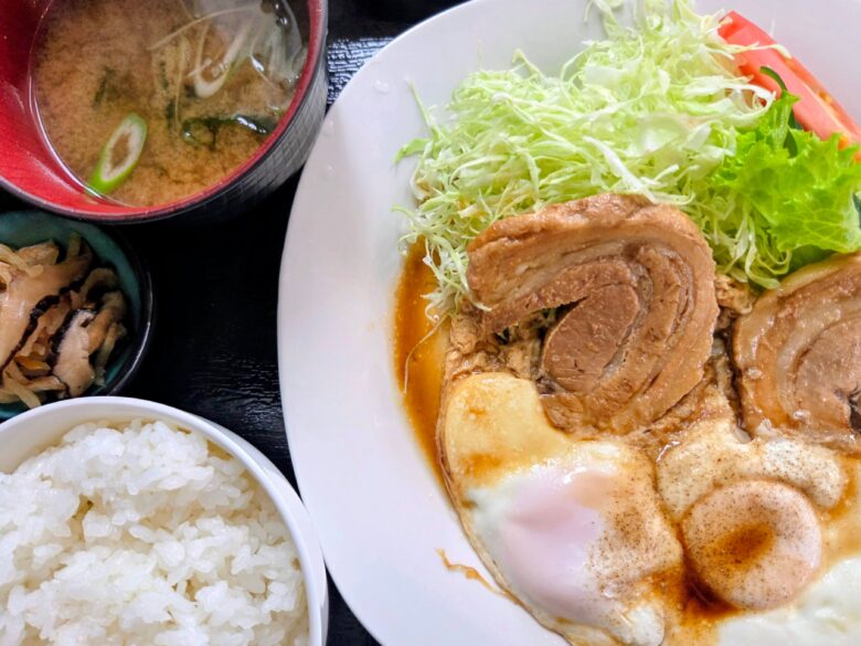 レストランのとのわのチャーシュー定食